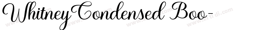WhitneyCondensed Boo字体转换